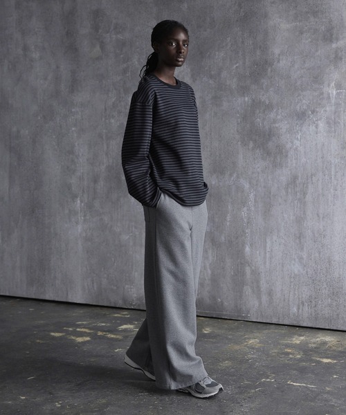 CALLNE(カルネ)の「【CALLNE】 Brushed lining Widestraight Sweatpants / 裏起毛ワイドストレートスウェットパンツ(スウェットパンツ・メンズ・ライトグレー/グレー/グレー系/ブラック/ブラック系・M/L/S)」の10枚目の写真