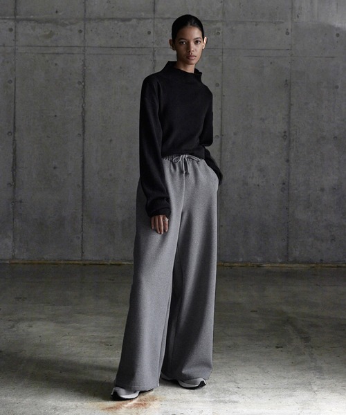 CALLNE(カルネ)の「【CALLNE】 Brushed lining Widestraight Sweatpants / 裏起毛ワイドストレートスウェットパンツ(スウェットパンツ・メンズ・ライトグレー/グレー/グレー系/ブラック/ブラック系・M/L/S)」の16枚目の写真