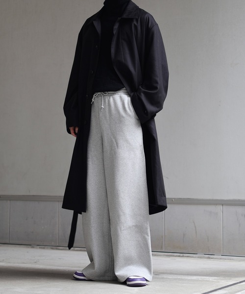 CALLNE(カルネ)の「【CALLNE】 Brushed lining Widestraight Sweatpants / 裏起毛ワイドストレートスウェットパンツ(スウェットパンツ・メンズ・ライトグレー/グレー/グレー系/ブラック・M/L/S)」の7枚目の写真