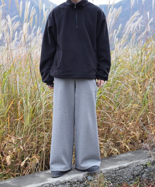 CALLNE(カルネ)の「【CALLNE】 Brushed lining Widestraight Sweatpants / 裏起毛ワイドストレートスウェットパンツ(スウェットパンツ・メンズ・ライトグレー/グレー/グレー系/ブラック・M/L/S)」の12枚目の写真
