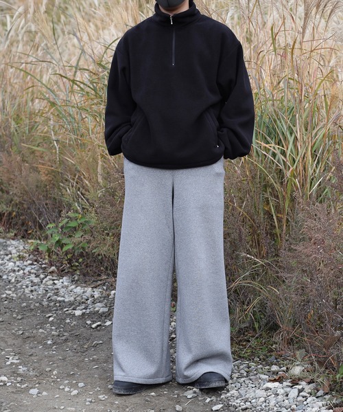 CALLNE(カルネ)の「【CALLNE】 Brushed lining Widestraight Sweatpants / 裏起毛ワイドストレートスウェットパンツ(スウェットパンツ・メンズ・ライトグレー/グレー/グレー系/ブラック・M/L/S)」の13枚目の写真