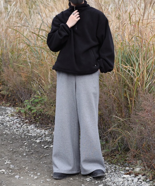 CALLNE(カルネ)の「【CALLNE】 Brushed lining Widestraight Sweatpants / 裏起毛ワイドストレートスウェットパンツ(スウェットパンツ・メンズ・ライトグレー/グレー/グレー系/ブラック・M/L/S)」の14枚目の写真