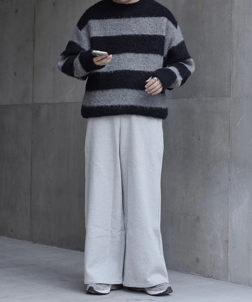 CALLNE(カルネ)の「【CALLNE】 Brushed lining Widestraight Sweatpants / 裏起毛ワイドストレートスウェットパンツ(スウェットパンツ・メンズ・ライトグレー/グレー/グレー系/ブラック・M/L/S)」の19枚目の写真