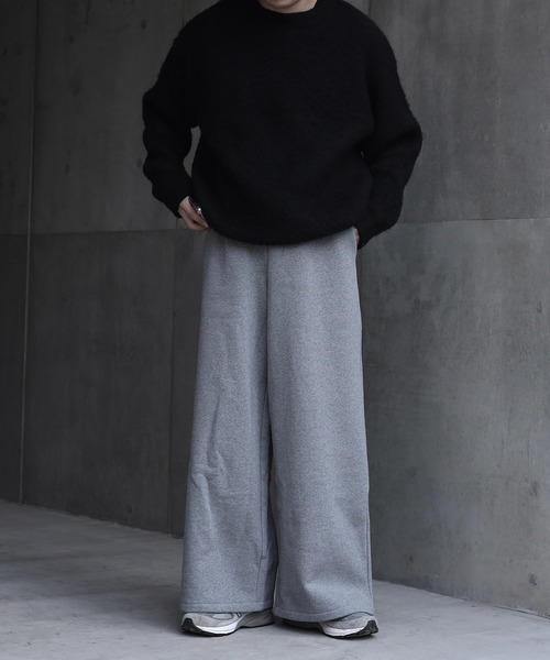CALLNE(カルネ)の「【CALLNE】 Brushed lining Widestraight Sweatpants / 裏起毛ワイドストレートスウェットパンツ(スウェットパンツ・メンズ・ライトグレー/グレー/グレー系/ブラック・M/L/S)」の20枚目の写真