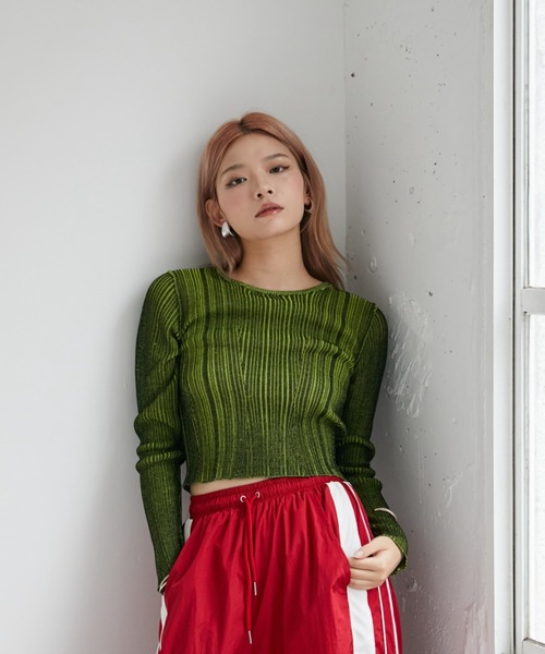 VeLV(ヴェルヴ)の「LIB KNIT TOPS リブニットトップス(ニット/セーター・レディース・ブラック/ブルー/グレー・FREE)」の9枚目の写真