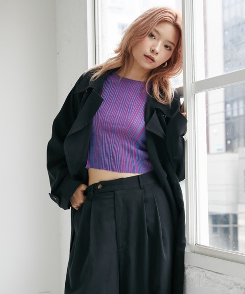 VeLV(ヴェルヴ)の「LIB KNIT TOPS リブニットトップス(ニット/セーター・レディース・ブラック/ブルー/グレー・FREE)」の20枚目の写真
