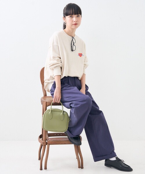 FREAK'S STORE（フリークスストア）の「FOODIE SWEAT SHIRT / フーディー スウェット/ハート ロゴスウェット/バックプリントスウェット（スウェット・レディース・ライトグレー/ナチュラル・ﾌﾘ-）」の11枚目の写真