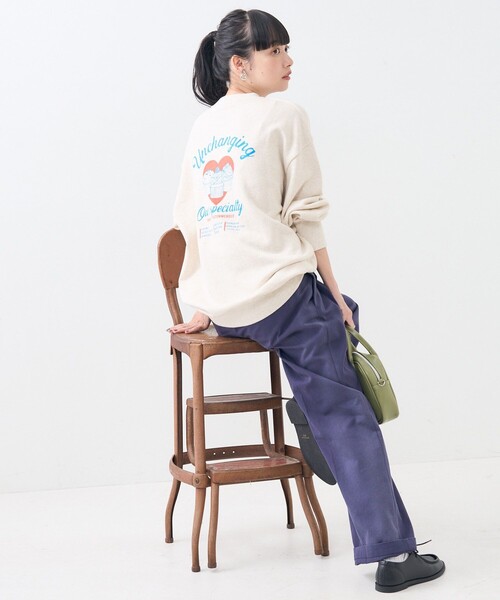 FREAK'S STORE（フリークスストア）の「FOODIE SWEAT SHIRT / フーディー スウェット/ハート ロゴスウェット/バックプリントスウェット（スウェット・レディース・ライトグレー/ナチュラル・ﾌﾘ-）」の12枚目の写真