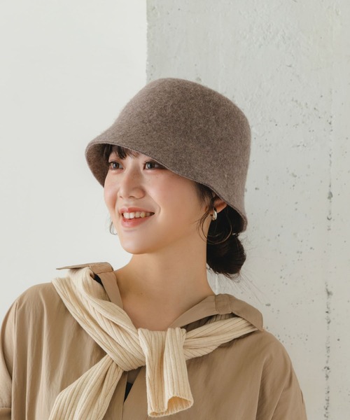 RODE SKO（ロデスコ）の「ウールバケットハット（ハット・レディース・ブラック/モカ/グレー・ONE）」の7枚目の写真