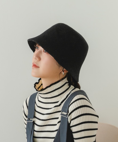 RODE SKO（ロデスコ）の「ウールバケットハット（ハット・レディース・ブラック/モカ/グレー・ONE）」の15枚目の写真