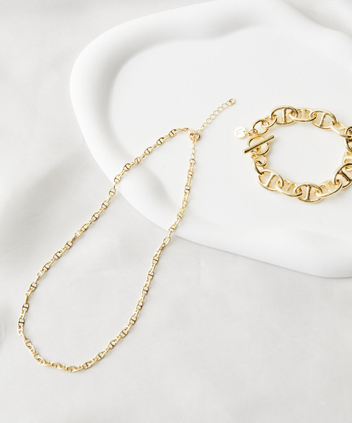 VIS（ビス）の「デザインチェーンチョーカーネックレス（ネックレス・レディース・シルバー/ゴールド・FREE）」の3枚目の写真