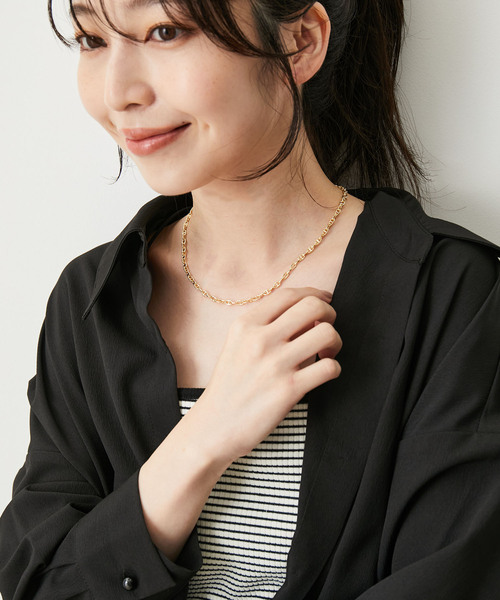 VIS（ビス）の「デザインチェーンチョーカーネックレス（ネックレス・レディース・シルバー/ゴールド・FREE）」の6枚目の写真
