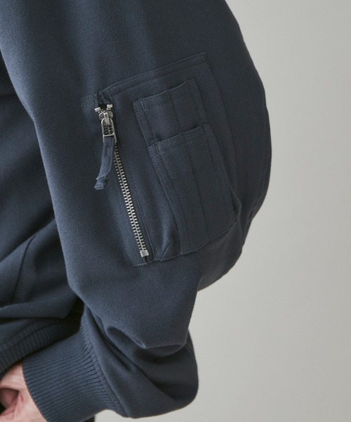 LUCY（ルーシー）の「LUCY/起毛TR MA-1（MA-1・メンズ・ブルー系その他/ブラック・MEDIUM/LARGE）」の13枚目の写真