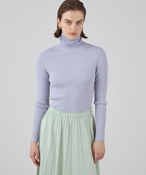 BALLSEY（ボールジィ）の「スーパーエクストラファインウールリブ タートルネックプルオーバー（ニット/セーター・レディース・ダークグレー/ライトブルー/ホワイト/ライトパープル/ネイビー/ダークブルー・S）」の20枚目の写真