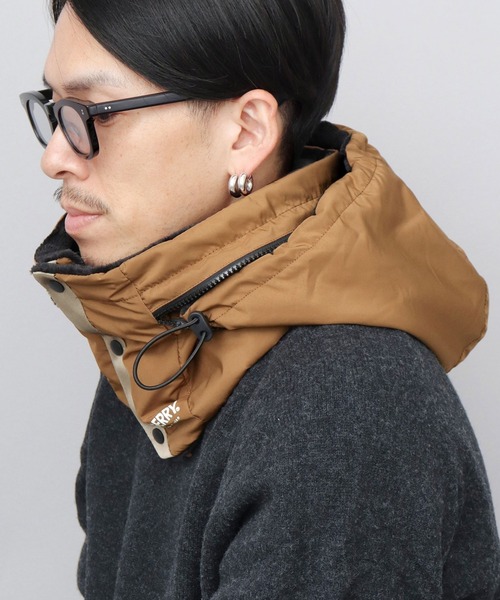 タフタ 2WAY フロントスナップ フードネックウォーマー（ネック