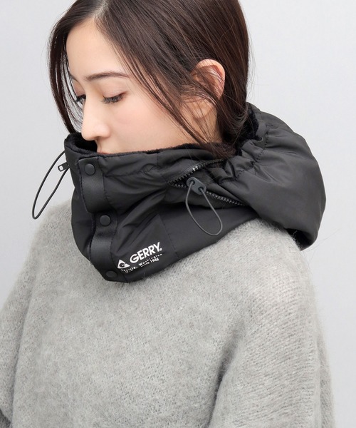 GERRY（ジェリー）の「タフタ 2WAY フロントスナップ フードネックウォーマー（ネックウォーマー/スヌード・メンズ・ブラック/ブラウン/カーキ/グレー・FREE）」の7枚目の写真