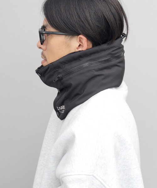GERRY（ジェリー）の「タフタ 2WAY フロントスナップ フードネックウォーマー（ネックウォーマー/スヌード・メンズ・ブラック/ブラウン/カーキ/グレー・FREE）」の8枚目の写真