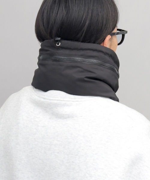 GERRY（ジェリー）の「タフタ 2WAY フロントスナップ フードネックウォーマー（ネックウォーマー/スヌード・メンズ・ブラック/ブラウン/カーキ/グレー・FREE）」の14枚目の写真