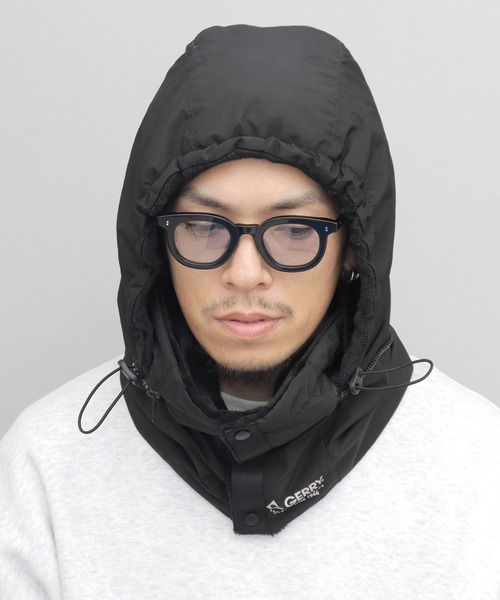 GERRY（ジェリー）の「タフタ 2WAY フロントスナップ フードネックウォーマー（ネックウォーマー/スヌード・メンズ・ブラック/ブラウン/カーキ/グレー・FREE）」の5枚目の写真