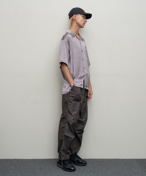 BAL（バル）/2024春夏】POLYESTER SATIN SS SHIRT（シャツ/ブラウス