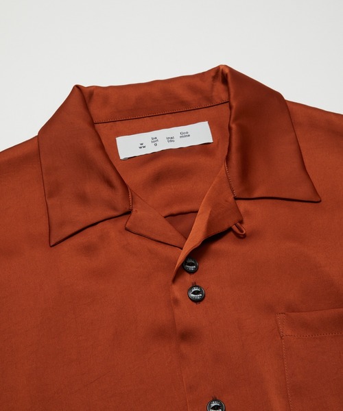 bal（バル）の「【BAL（バル）/2024春夏】POLYESTER SATIN SS SHIRT（シャツ/ブラウス・メンズ・キャメル/カーキ・1/2/3）」の6枚目の写真