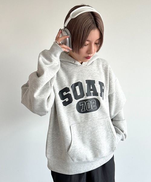 apres jour mignon(アプレジュールミニョン)の「ロゴフーディー【ZOZOTOWN限定アイテム】(パーカー・レディース・ボルドー/杢グレー/ナチュラル/ネイビー・X-LARGE/フリー)」の11枚目の写真