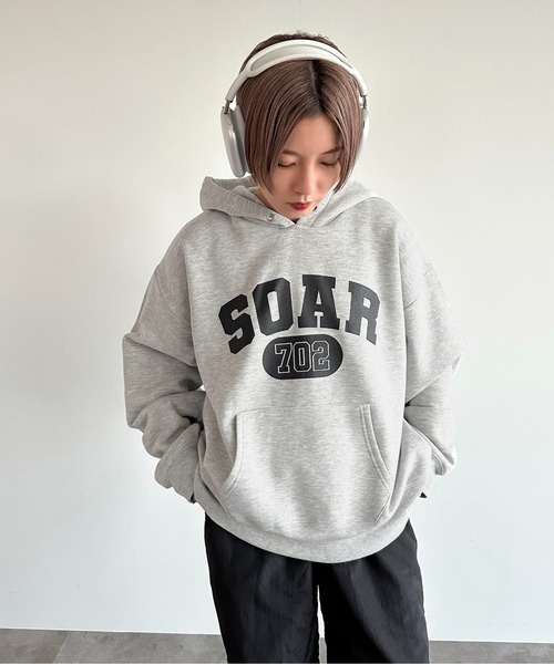 apres jour mignon(アプレジュールミニョン)の「ロゴフーディー【ZOZOTOWN限定アイテム】(パーカー・レディース・ボルドー/杢グレー/ナチュラル/ネイビー・X-LARGE/フリー)」の14枚目の写真