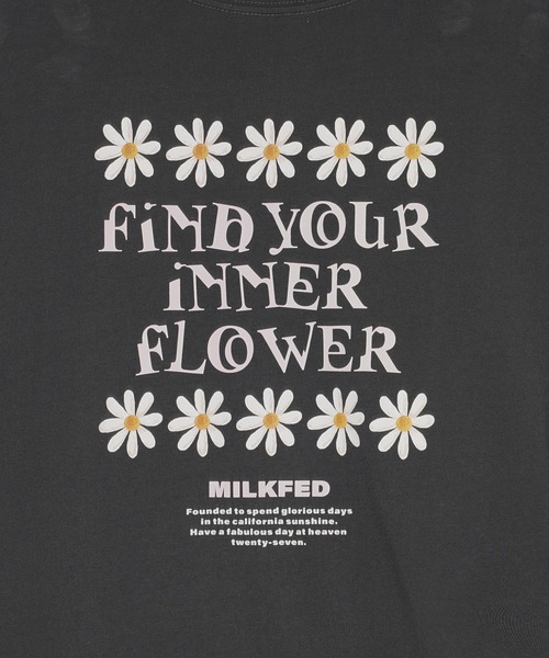 MILKFED.（ミルクフェド）の「FLOWER S/S TEE（Tシャツ/カットソー・レディース・ライトグリーン/チャコール/オフホワイト・L/M）」の6枚目の写真