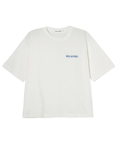 MILKFED.（ミルクフェド）の「FLOWER S/S TEE（Tシャツ/カットソー・レディース・ライトグリーン/チャコール/オフホワイト・L/M）」の9枚目の写真