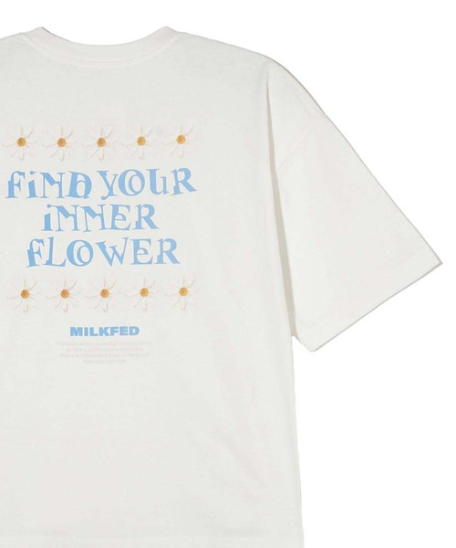 MILKFED.（ミルクフェド）の「FLOWER S/S TEE（Tシャツ/カットソー・レディース・ライトグリーン/チャコール/オフホワイト・L/M）」の8枚目の写真