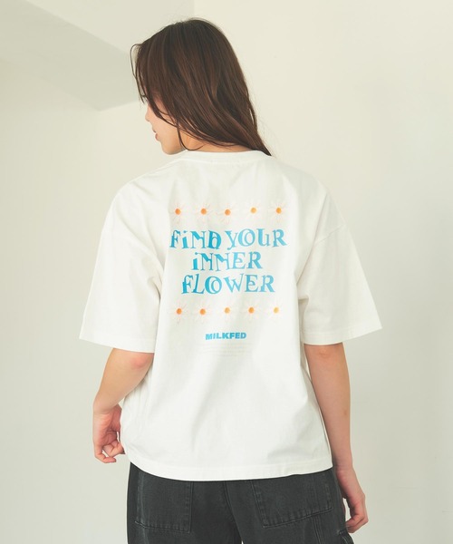 MILKFED.（ミルクフェド）の「FLOWER S/S TEE（Tシャツ/カットソー・レディース・ライトグリーン/チャコール/オフホワイト・L/M）」の21枚目の写真