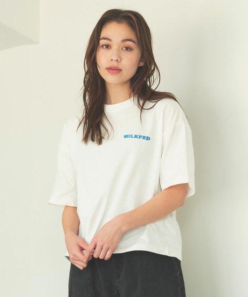 MILKFED.（ミルクフェド）の「FLOWER S/S TEE（Tシャツ/カットソー・レディース・ライトグリーン/チャコール/オフホワイト・L/M）」の22枚目の写真