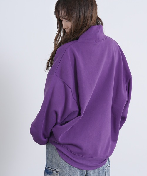 improves（インプローブス）の「裏起毛 無地 ドルマン ハイネックトレーナー（スウェット・メンズ・チャコール/パープル/杢グレー/ブラック/グレイッシュベージュ・X-LARGE/LARGE/MEDIUM）」の20枚目の写真