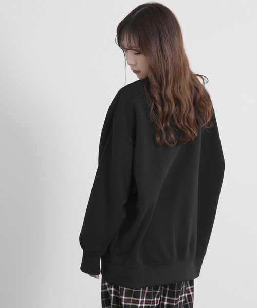 improves（インプローブス）の「裏起毛 無地 ドルマン ハイネックトレーナー（スウェット・メンズ・チャコール/パープル/杢グレー/ブラック/グレイッシュベージュ・X-LARGE/LARGE/MEDIUM）」の8枚目の写真