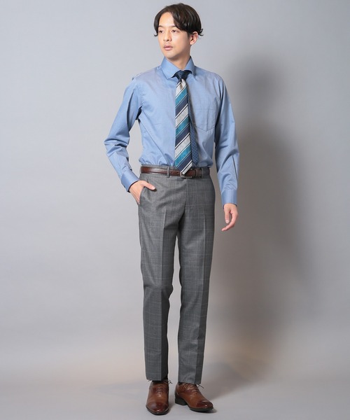 CROWDED CLOSET（クラウデッドクローゼット）の「毛PEメランジウインドウペンスーツセットアップ（スリーピース対応）（セットアップ・メンズ・ネイビー/グレー・03/01/02/04）」の10枚目の写真