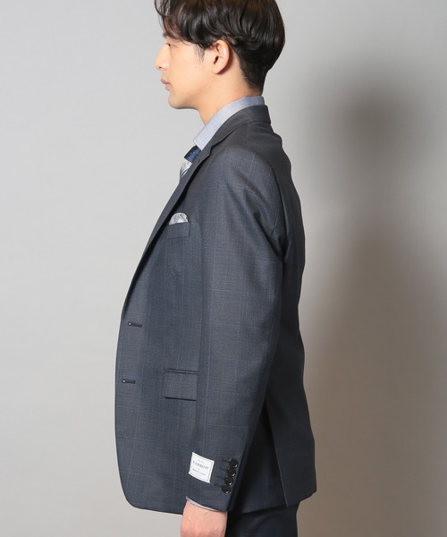 CROWDED CLOSET（クラウデッドクローゼット）の「毛PEメランジウインドウペンスーツセットアップ（スリーピース対応）（セットアップ・メンズ・ネイビー/グレー・03/01/02/04）」の5枚目の写真