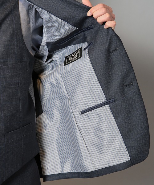 CROWDED CLOSET（クラウデッドクローゼット）の「毛PEメランジウインドウペンスーツセットアップ（スリーピース対応）（セットアップ・メンズ・ネイビー/グレー・03/01/02/04）」の7枚目の写真