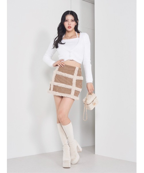 darich☆フェイクムートン スカートのみ新品未使用 フェイクムートンミニスカート（スカート）｜Darich（ダーリッチ）の