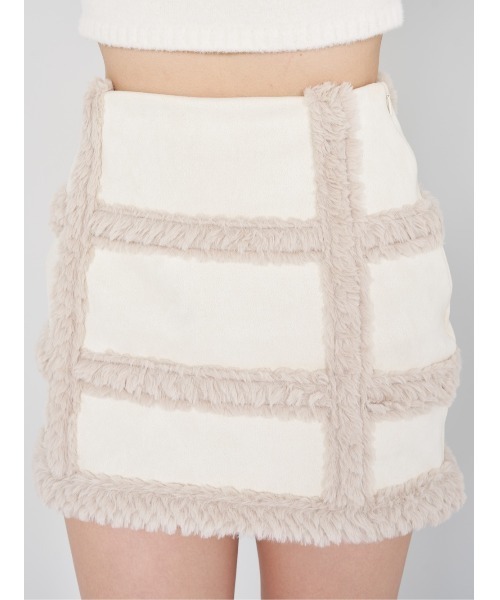 darich☆フェイクムートン スカートのみ新品未使用 フェイクムートンミニスカート（スカート）｜Darich（ダーリッチ）の