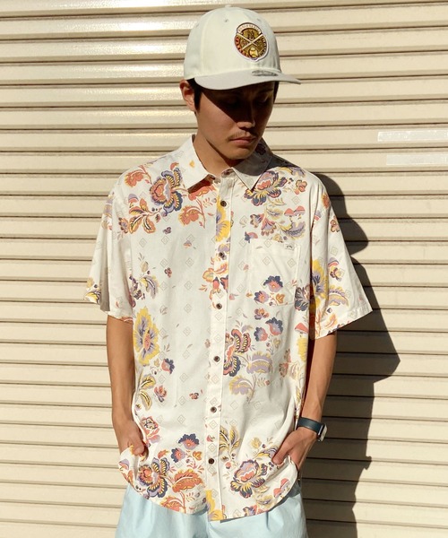 BILLABONG(ビラボン)の「BILLABONG/ビラボン 半袖シャツ ボタニカル柄 薄手 BE011-123(シャツ/ブラウス・メンズ・ネイビー/グレイッシュベージュ・M/L)」の16枚目の写真