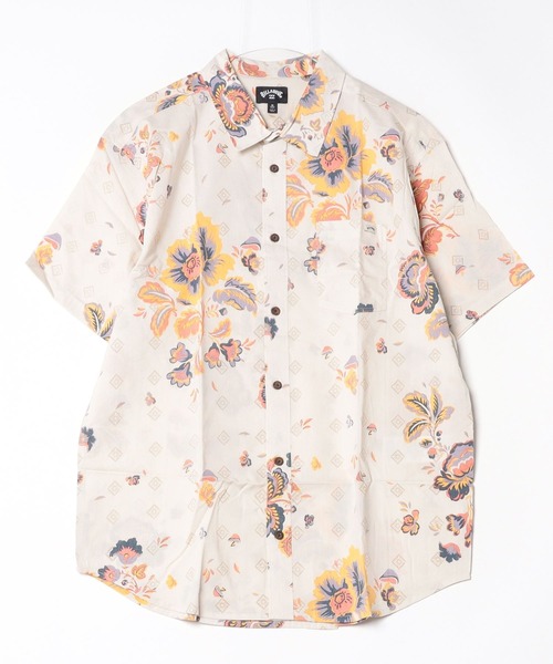 BILLABONG(ビラボン)の「BILLABONG/ビラボン 半袖シャツ ボタニカル柄 薄手 BE011-123(シャツ/ブラウス・メンズ・ネイビー/グレイッシュベージュ・M/L)」の4枚目の写真