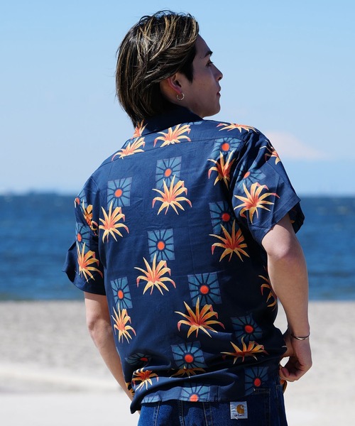 BILLABONG(ビラボン)の「BILLABONG/ビラボン 半袖シャツ ボタニカル柄 薄手 BE011-123(シャツ/ブラウス・メンズ・ネイビー/グレイッシュベージュ・M/L)」の10枚目の写真