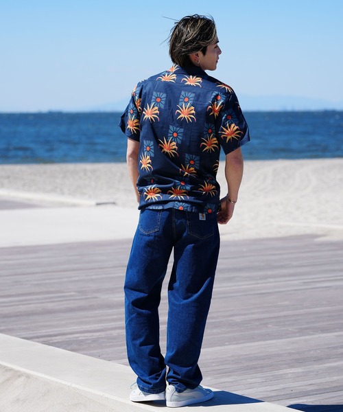 BILLABONG(ビラボン)の「BILLABONG/ビラボン 半袖シャツ ボタニカル柄 薄手 BE011-123(シャツ/ブラウス・メンズ・ネイビー/グレイッシュベージュ・M/L)」の14枚目の写真