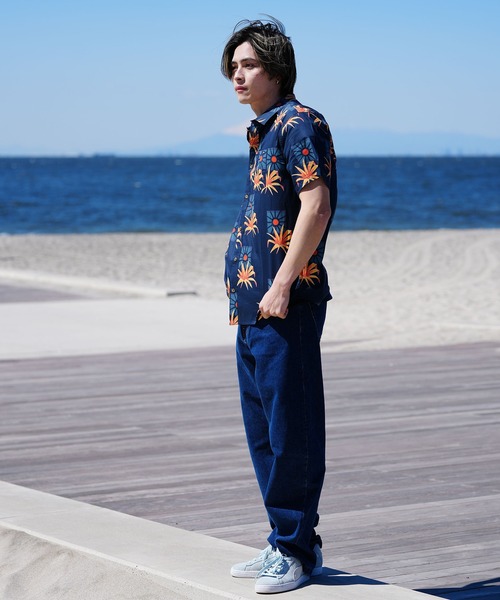 BILLABONG(ビラボン)の「BILLABONG/ビラボン 半袖シャツ ボタニカル柄 薄手 BE011-123(シャツ/ブラウス・メンズ・ネイビー/グレイッシュベージュ・M/L)」の13枚目の写真