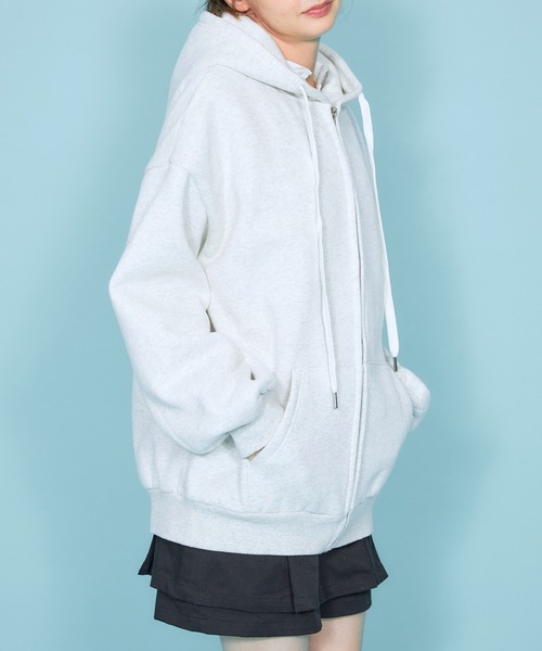 AnnMiru(アンミル)の「Home Party ジップパーカー(パーカー・レディース・アッシュグレー/ネイビー/アイボリー・FREE)」の7枚目の写真