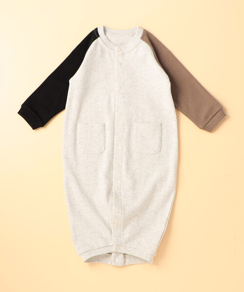 COMME CA ISM（コムサイズム）の「ロゴプリント長袖ツーウェイオール（ロンパース・キッズ・ラベンダー/オートミール・60-80cm）」の11枚目の写真