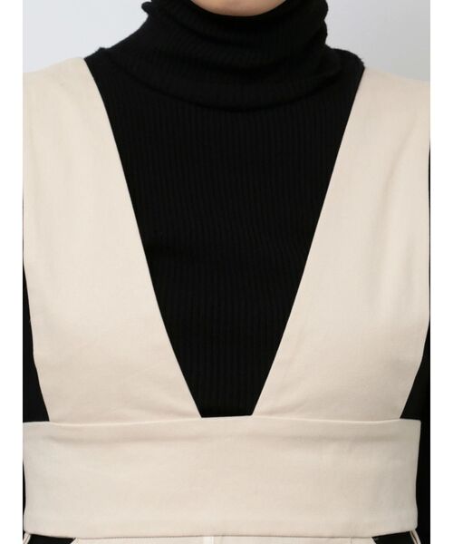 LAGUNAMOON(ラグナムーン)の「サイドカットアウトジャンパースカート(ジャンパースカート・レディース・アイボリー/ブラック・SMALL/MEDIUM)」の7枚目の写真