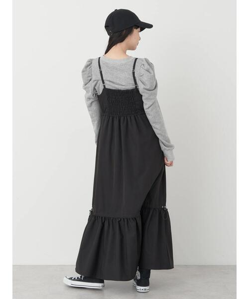 earth music&ecology（アースミュージックアンドエコロジー）の「ドロストキャミワンピース（ワンピース・レディース・ブラック/その他8/カーキ・FREE）」の22枚目の写真