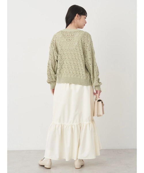 earth music&ecology（アースミュージックアンドエコロジー）の「ドロストキャミワンピース（ワンピース・レディース・ブラック/その他8/カーキ・FREE）」の12枚目の写真