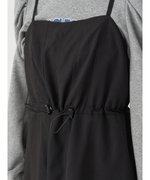 earth music&ecology（アースミュージックアンドエコロジー）の「ドロストキャミワンピース（ワンピース・レディース・ブラック/その他8/カーキ・FREE）」の14枚目の写真